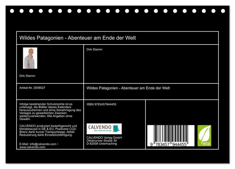 Produktbild: Wildes Patagonien - Abenteuer am Ende der Welt (Tischkalender 2026 DIN A5 quer), CALVENDO Monatskalender