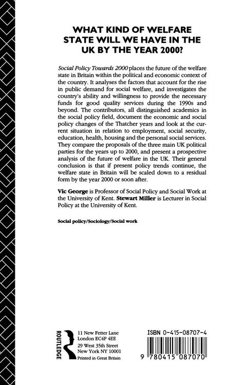Produktbild: Social Policy Towards 2000