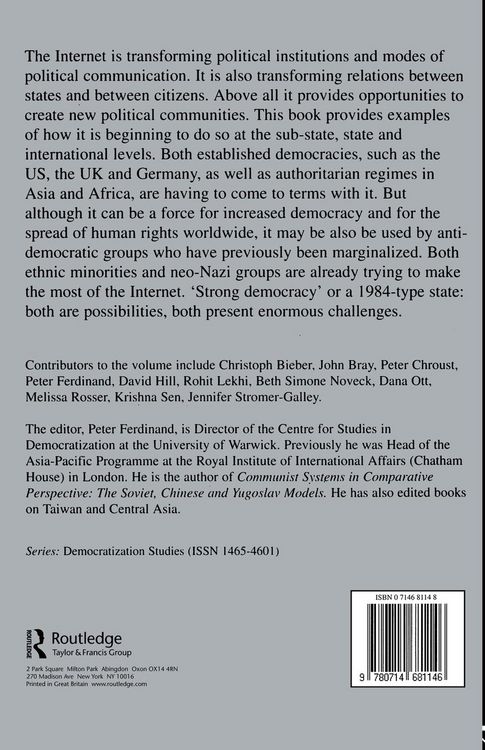 Produktbild: The Internet, Democracy and Democratization