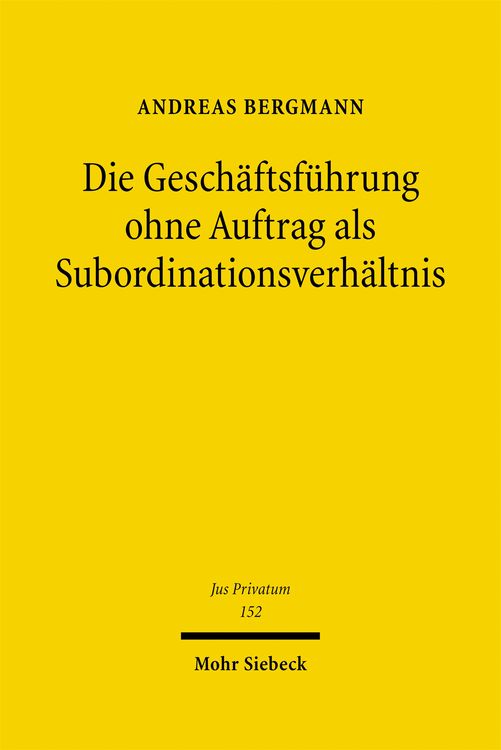 Produktbild: Die Gesch&auml;ftsf&uuml;hrung ohne Auftrag als Subordinationsverh&auml;ltnis