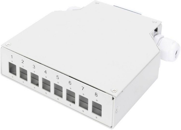 Produktbild: Digitus DN-96891 Hutschienen-Adapter 8 Port Unbest&uuml;ckt