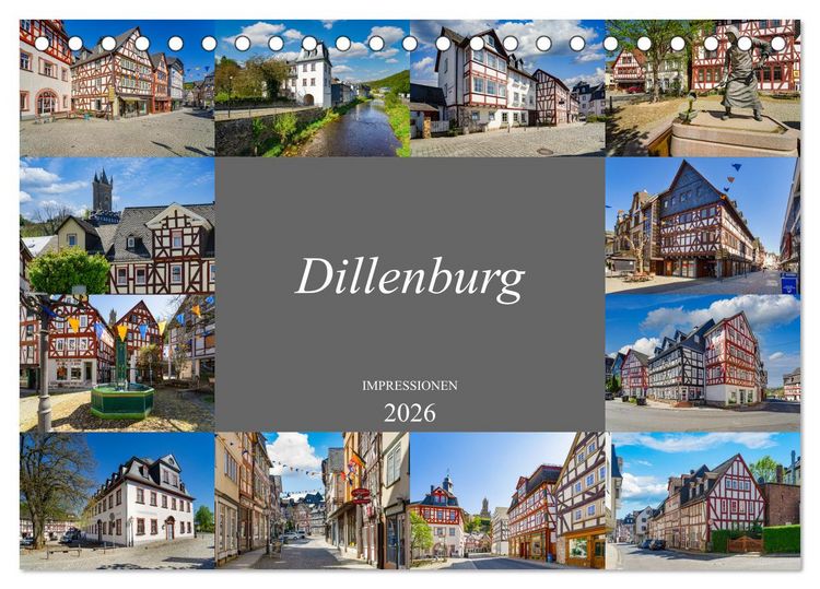 Produktbild: Dillenburg Impressionen (Tischkalender 2026 DIN A5 quer), CALVENDO Monatskalender