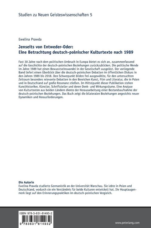 Produktbild: Jenseits von Entweder-Oder: Eine Betrachtung deutsch-polnischer Kulturtexte nach 1989