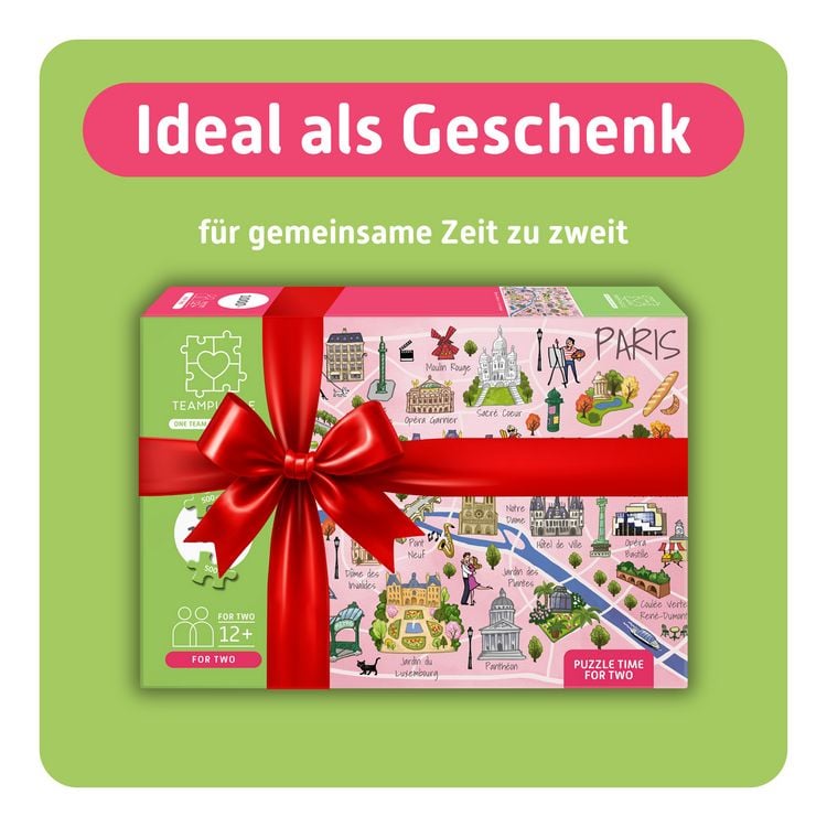 Produktbild: TEAMPUZZLE &ndash; Paris &ndash; 1000 Teile &ndash; Erwachsenenpuzzle f&uuml;r zwei Personen