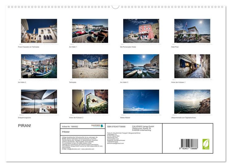 Produktbild: PIRAN! (hochwertiger Premium Wandkalender 2026 DIN A2 quer), Kunstdruck in Hochglanz
