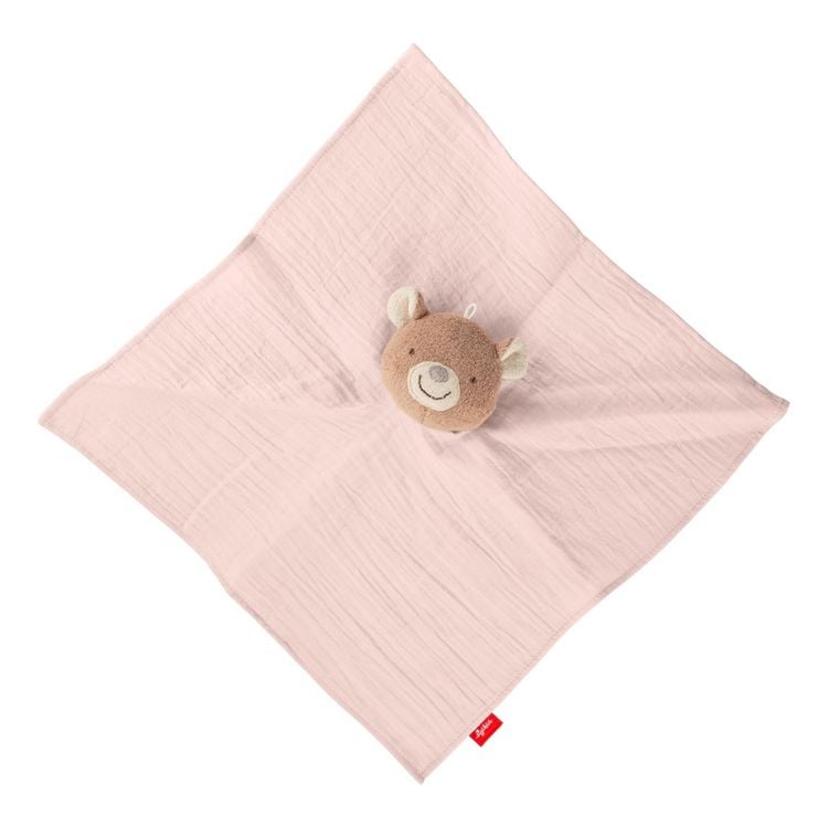 Produktbild: Sigikid 31262 - Baby Schnuffeltuch B&auml;r, rosa, Baumwoll-Musselin, sigibaby