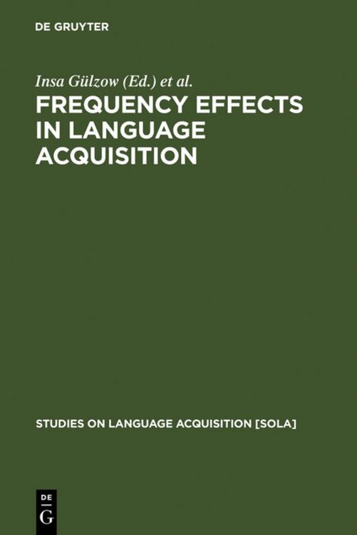Produktbild: Frequency Effects in Language Acquisition