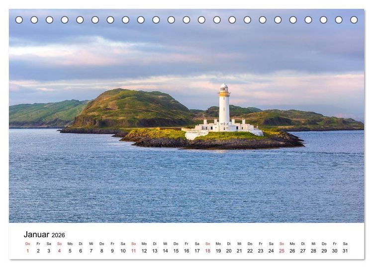 Produktbild: Schottlands Leuchtt&uuml;rme (Tischkalender 2026 DIN A5 quer), CALVENDO Monatskalender