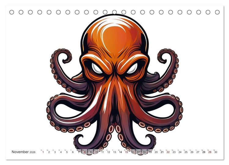 Produktbild: Beast Mode - Wilde Maskottchen (Tischkalender 2026 DIN A5 quer), CALVENDO Monatskalender