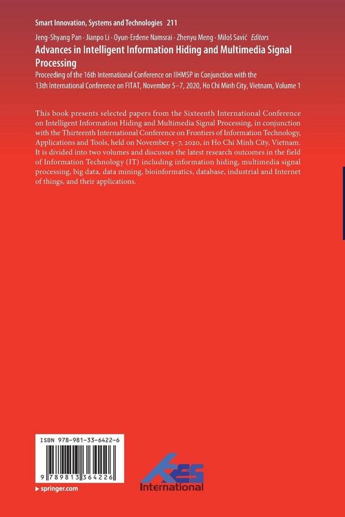 Produktbild: Advances in Intelligent Information Hiding and Multimedia Signal Processing
