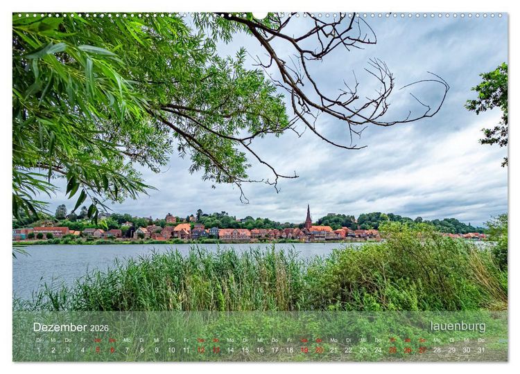 Produktbild: der elbestrom urbanes (hochwertiger Premium Wandkalender 2026 DIN A2 quer), Kunstdruck in Hochglanz