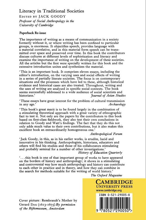 Produktbild: Literacy in Traditional Societies