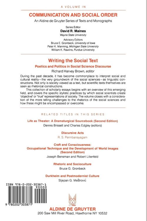 Produktbild: Writing the Social Text