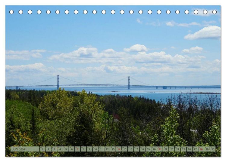 Produktbild: Lake Superior & Lake Michigan (Tischkalender 2026 DIN A5 quer), CALVENDO Monatskalender
