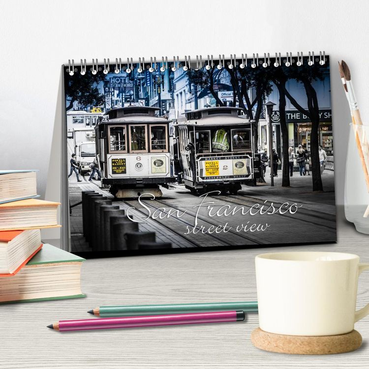 Produktbild: San Francisco - street view (Tischkalender 2026 DIN A5 quer), CALVENDO Monatskalender