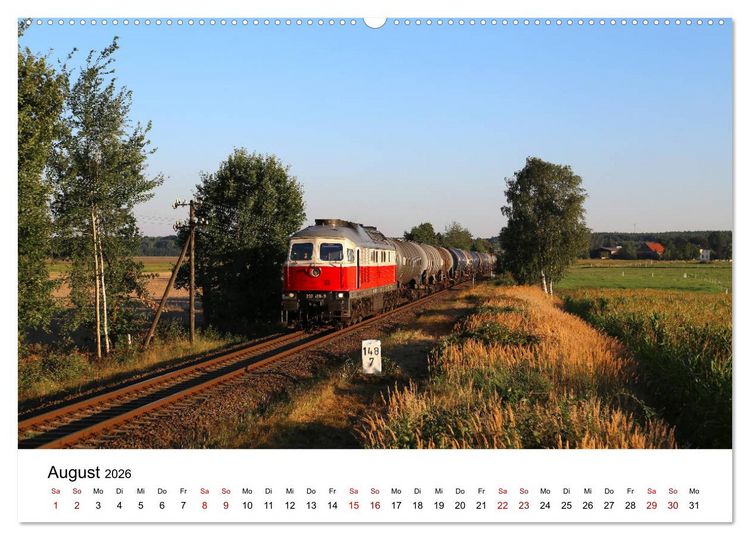 Produktbild: Unterwegs auf den Schienenwegen von Ostsachsen (hochwertiger Premium Wandkalender 2026 DIN A2 quer), Kunstdruck in Hochglanz