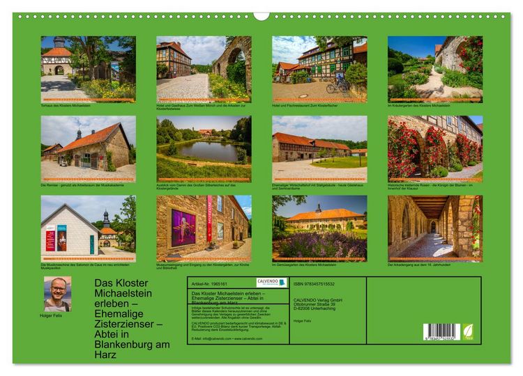 Produktbild: Das Kloster Michaelstein erleben &ndash; Ehemalige Zisterzienser &ndash; Abtei in Blankenburg am Harz (Wandkalender 2026 DIN A2 quer), CALVENDO Monatskalender