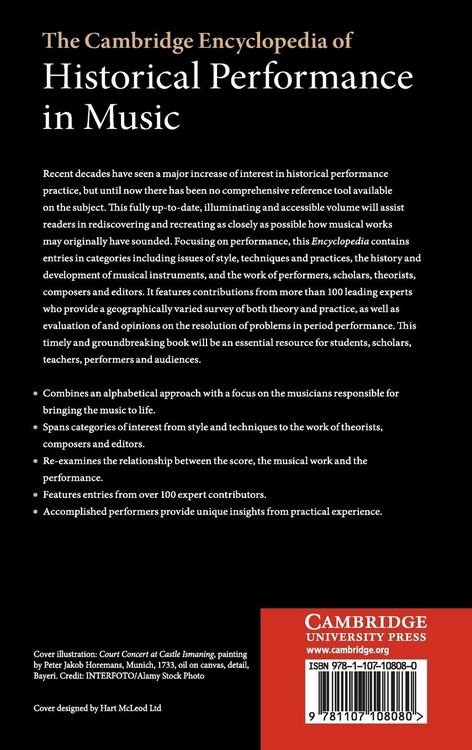Produktbild: The Cambridge Encyclopedia of Historical Performance in Music