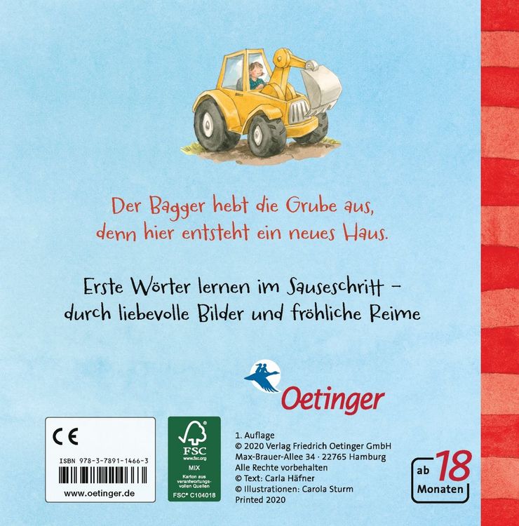 Produktbild: Erste W&ouml;rter &ndash; Erste Reime. Fahrzeuge