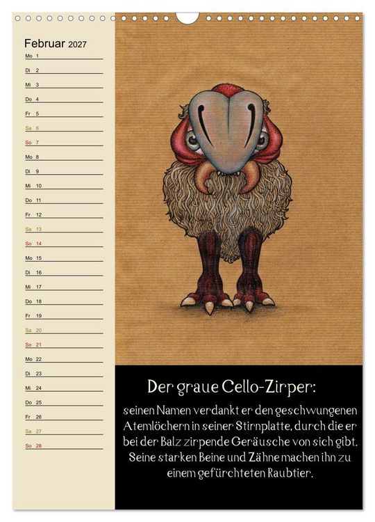 Produktbild: Fabelhafte Wesen / Geburtstagskalender (Wandkalender 2027 DIN A3 hoch), CALVENDO Monatskalender