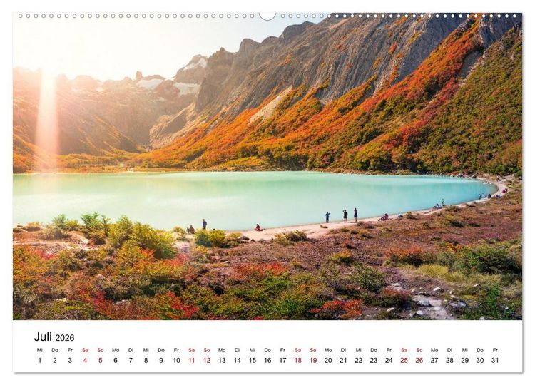 Produktbild: Patagonien, Tierra del Fuego: Am Rand der Welt (hochwertiger Premium Wandkalender 2026 DIN A2 quer), Kunstdruck in Hochglanz