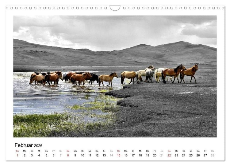 Produktbild: Mongolei &ndash; Mit anderen Augen (Wandkalender 2026 DIN A3 quer), CALVENDO Monatskalender