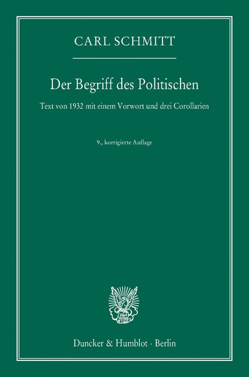Produktbild: Der Begriff des Politischen.