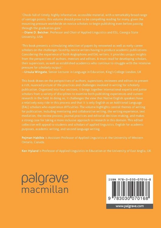 Produktbild: Novice Writers and Scholarly Publication