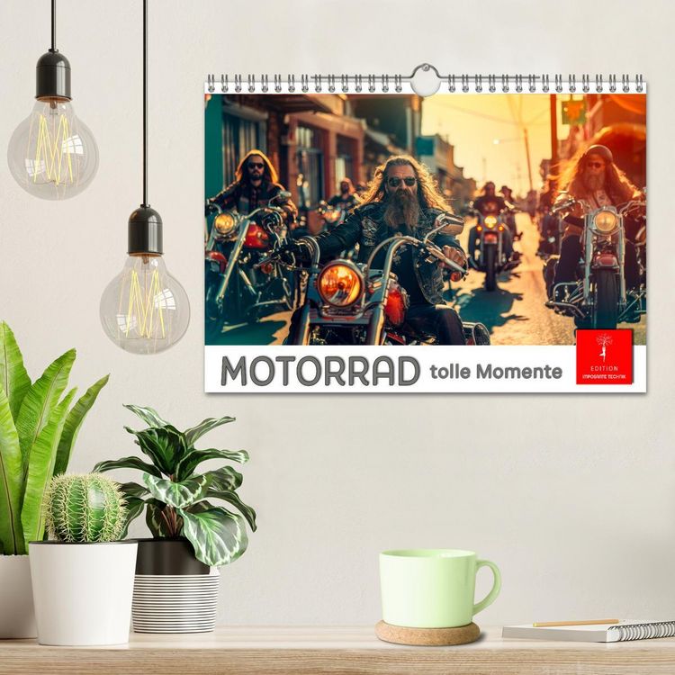 Produktbild: Motorrad tolle Momente (Wandkalender 2026 DIN A4 quer), CALVENDO Monatskalender