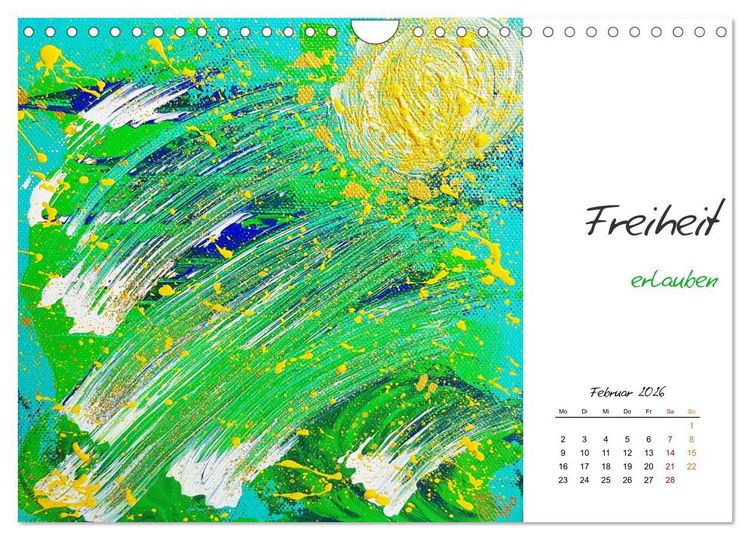 Produktbild: SeelenFreudeBilder - Strahlende Impulse zum Loslassen und Tr&auml;umen (Wandkalender 2026 DIN A4 quer), CALVENDO Monatskalender