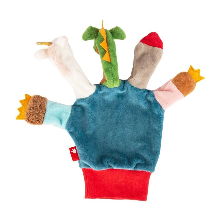 Produktbild: Sigikid 43503 - Fingerpuppen Handschuh Drache/Einhorn/Prinzessin/Turm, Einheitsgr&ouml;&szlig;e