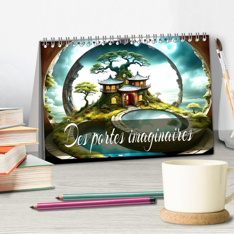 Produktbild: Des Portes imaginaires (Calendrier de bureau 2026 DIN A5 vertical), CALVENDO calendrier mensuel