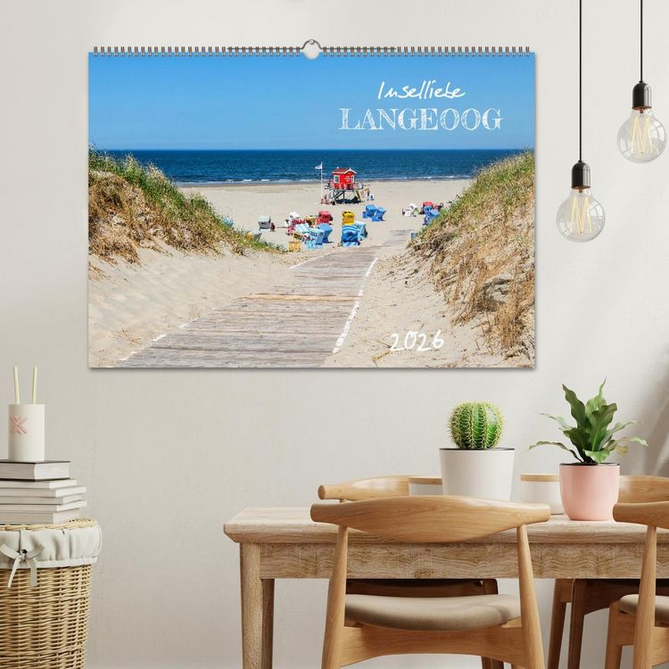 Produktbild: Inselliebe Langeoog (Wandkalender 2026 DIN A2 quer), CALVENDO Monatskalender