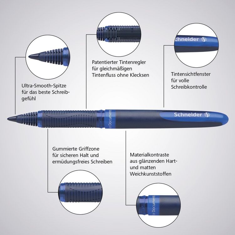 Produktbild: Schneider Tintenroller One Business, 0.6 mm, 4er Set