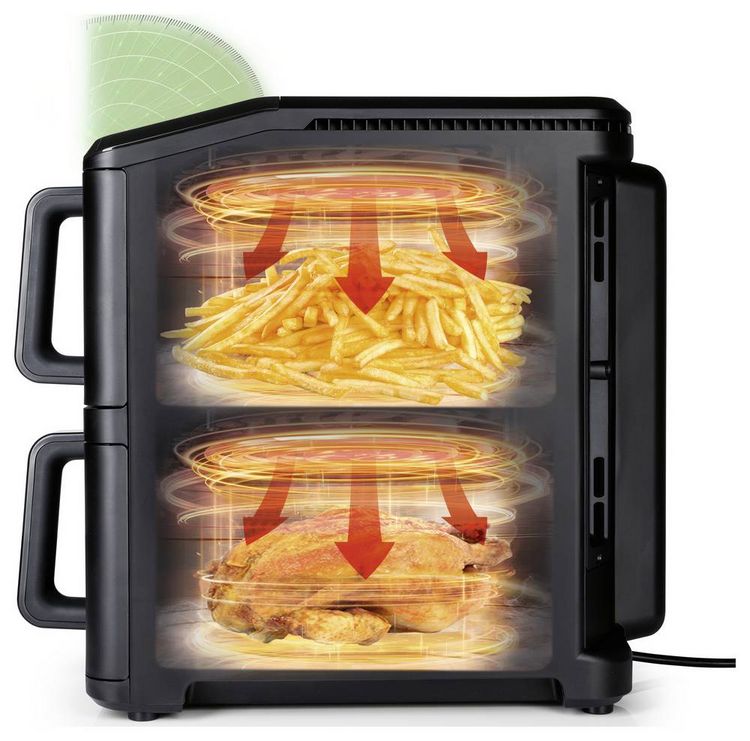 Produktbild: GourmetMaxx 19129 Hei&szlig;luft-Fritteuse 10l 2400W Antihaftbeschichtung, BPA-frei, Cool-Touch-Geh&auml;use, digitaler Timer, Grillfunktion