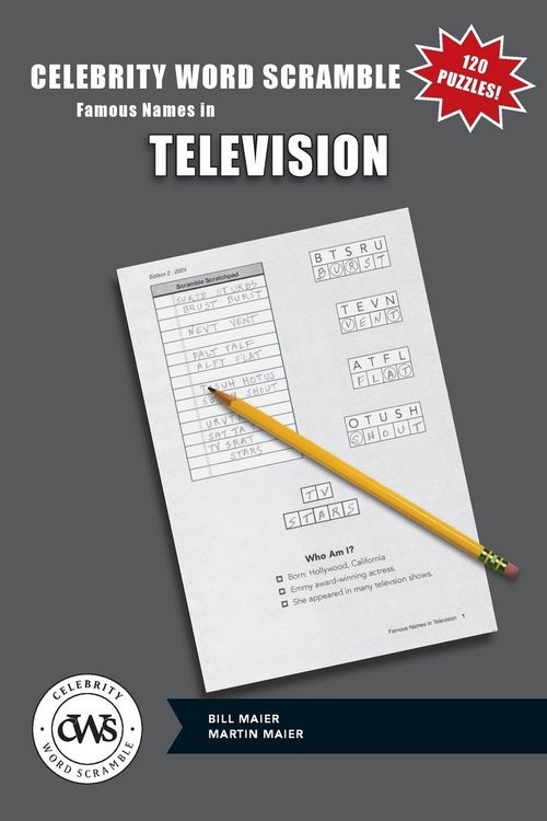Produktbild: Celebrity Word Scramble Famous Names in Television