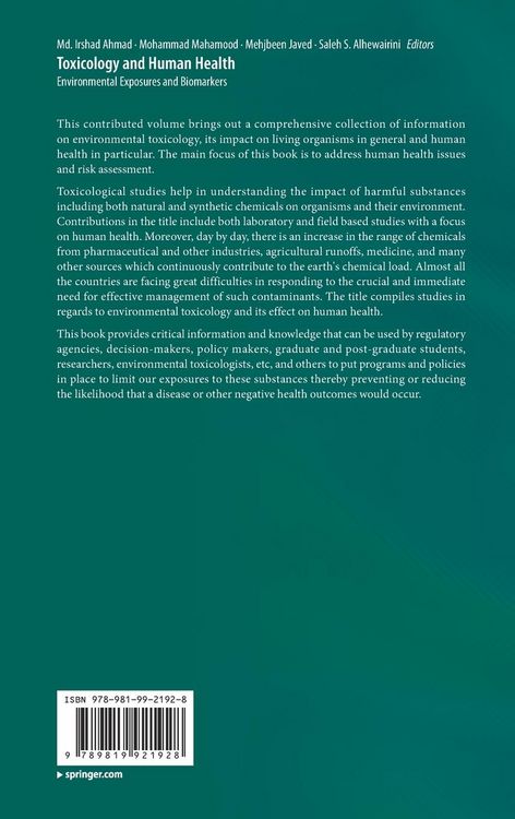 Produktbild: Toxicology and Human Health