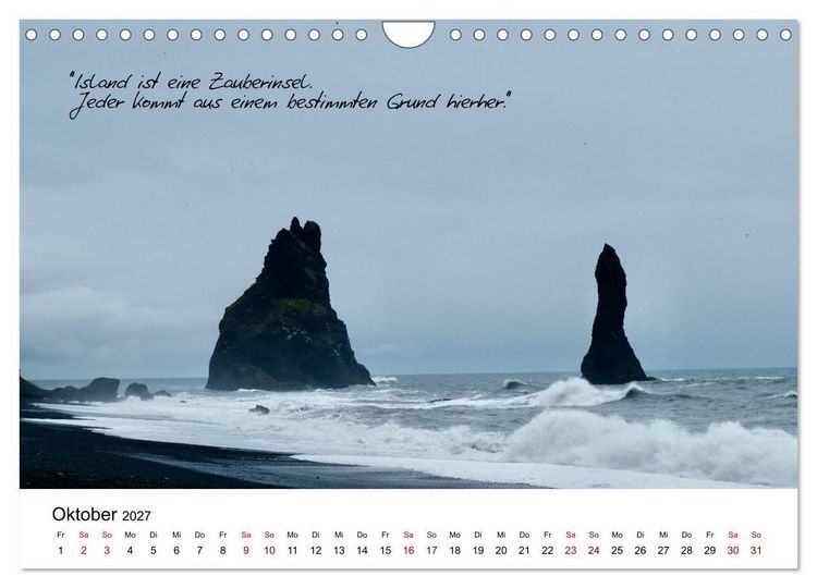 Produktbild: Islandherzen (Wandkalender 2027 DIN A4 quer), CALVENDO Monatskalender