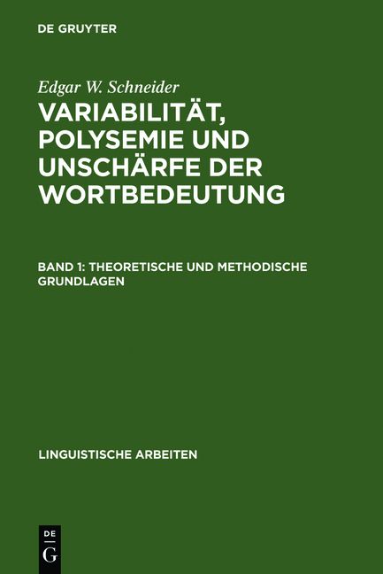 Produktbild: Variabilit&auml;t, Polysemie und Unsch&auml;rfe der Wortbedeutung