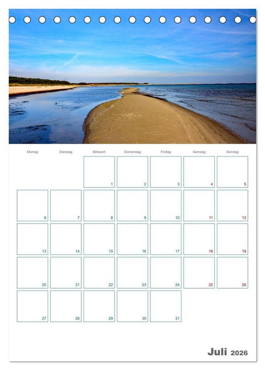 Produktbild: Ostseebad Prerow - Dar&szlig;er Momente - Terminplaner (Tischkalender 2026 DIN A5 hoch), CALVENDO Monatskalender