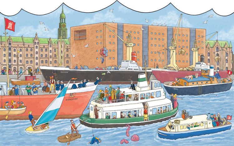 Produktbild: Mein großes Elbphilharmonie-Wimmelbuch