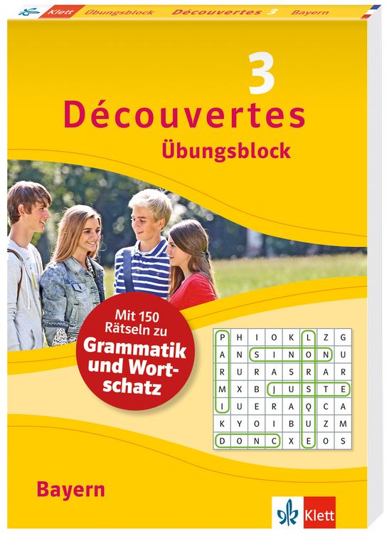 Produktbild: D&eacute;couvertes 3 Bayern (ab 2017) &Uuml;bungsblock zum Schulbuch, 3. Lernjahr