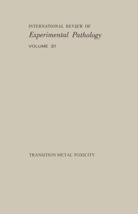 Produktbild: Transition Metal Toxicity