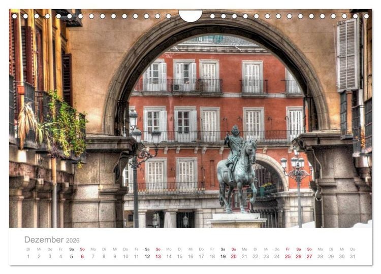 Produktbild: Madrid eine Stadt zum Verlieben (Wandkalender 2026 DIN A4 quer), CALVENDO Monatskalender