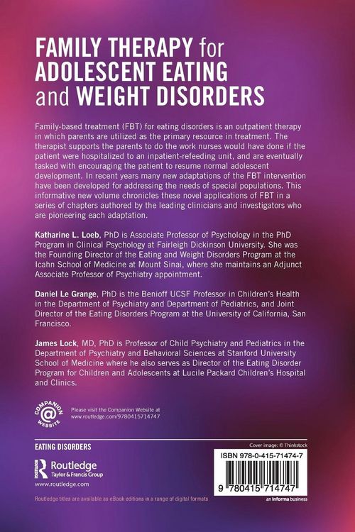 Produktbild: Family Therapy for Adolescent Eating and Weight Disorders