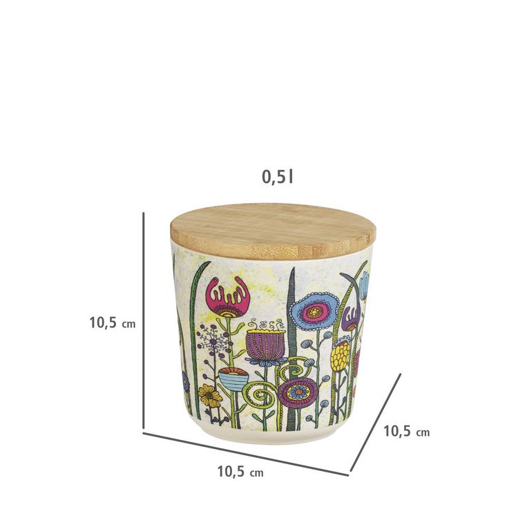 Produktbild: Vorratsdose Mod. Garden, 3er Set, aus Biokunststoff und Bambusdeckel