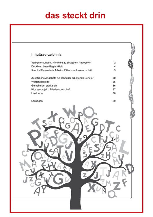 Produktbild: Literaturprojekt zu Der Buchstabenbaum