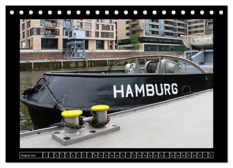 Produktbild: Rund um den Hamburger Hafen (Tischkalender 2026 DIN A5 quer), CALVENDO Monatskalender