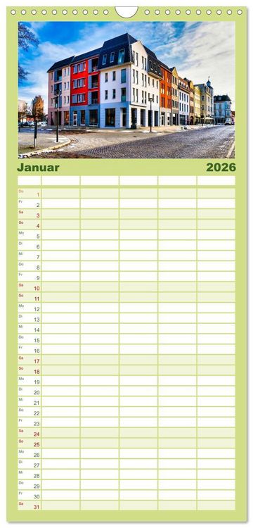 Produktbild: Familienplaner 2026 - Anklam und Umgebung mit 5 Spalten (Wandkalender, 21 x 45 cm) CALVENDO