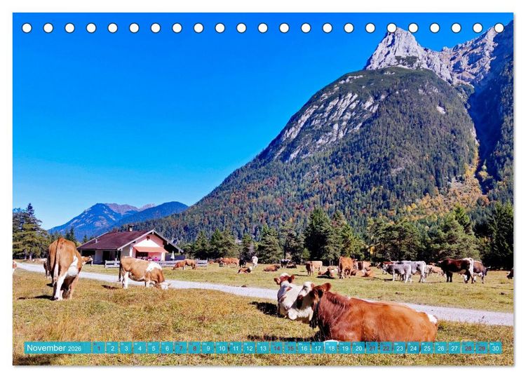 Produktbild: Almen im Westlichen Karwendelgebirge (Tischkalender 2026 DIN A5 quer), CALVENDO Monatskalender